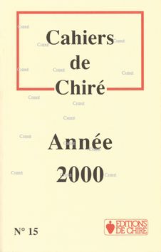Cahiers de Chiré N° 15. Année 2000