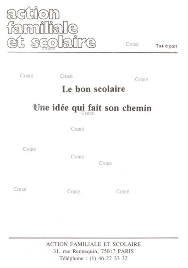 Le Bon scolaire - Une idée qui fait son chemin