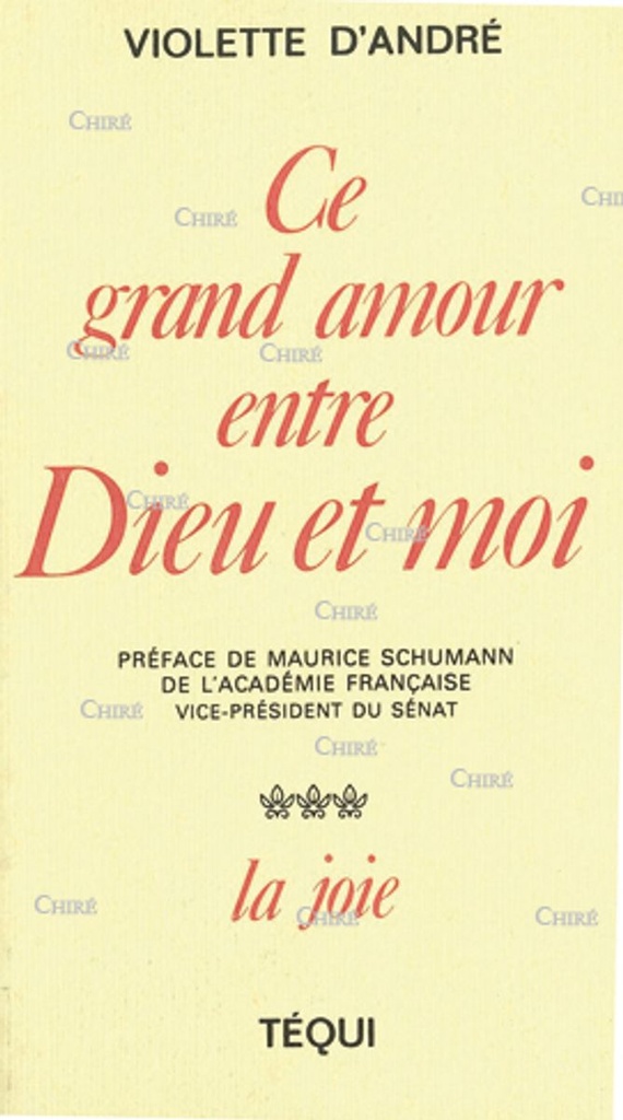 Ce grand Amour entre Dieu et moi - T3 : La joie