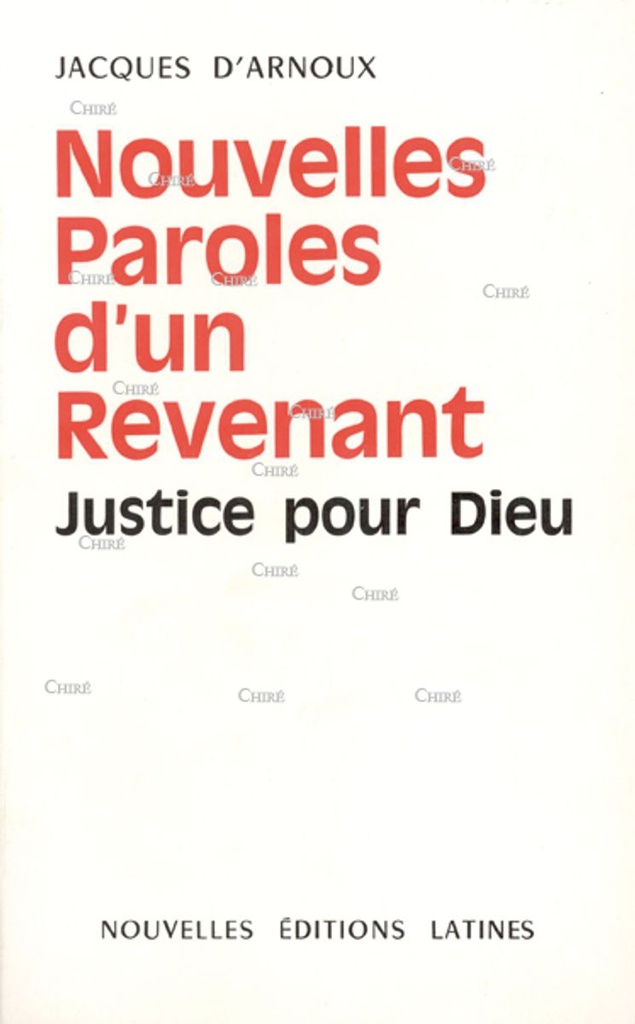 Nouvelles paroles d´un revenant - Justice pour Dieu
