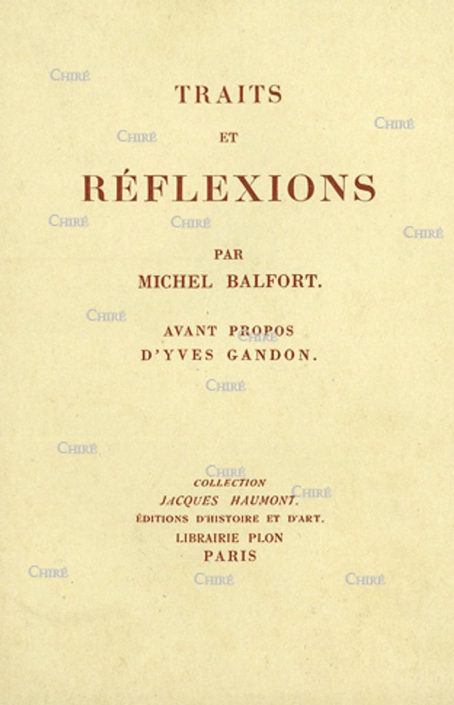 Traits et réflexions