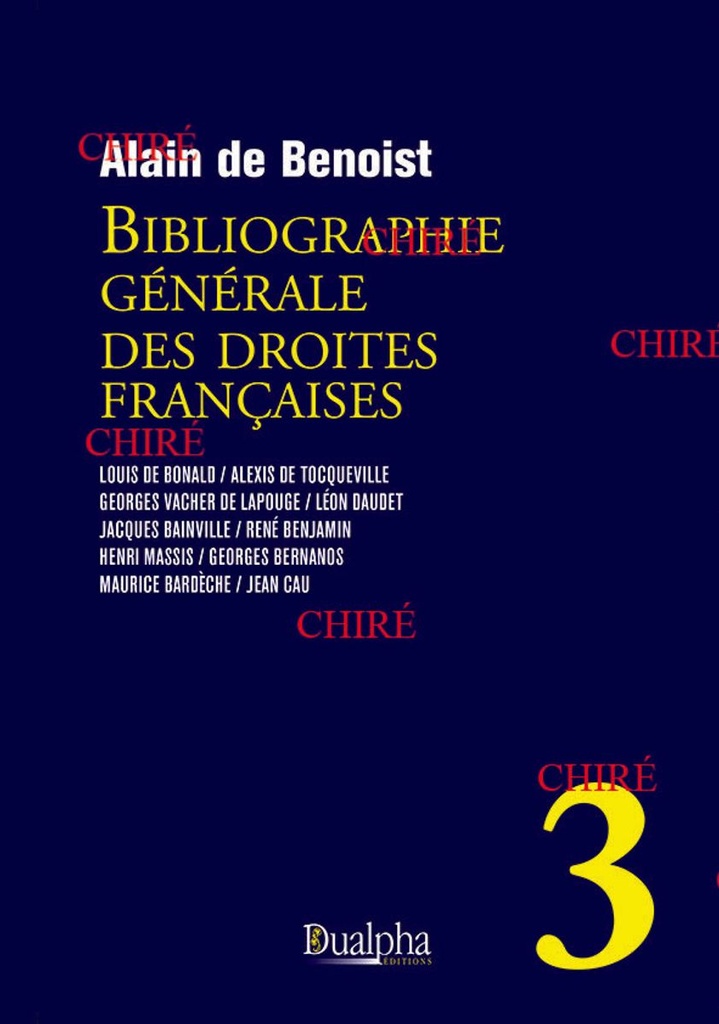 Bibliographie générale des droites françaises - 03 - Nouvelle édition révisée et complétée