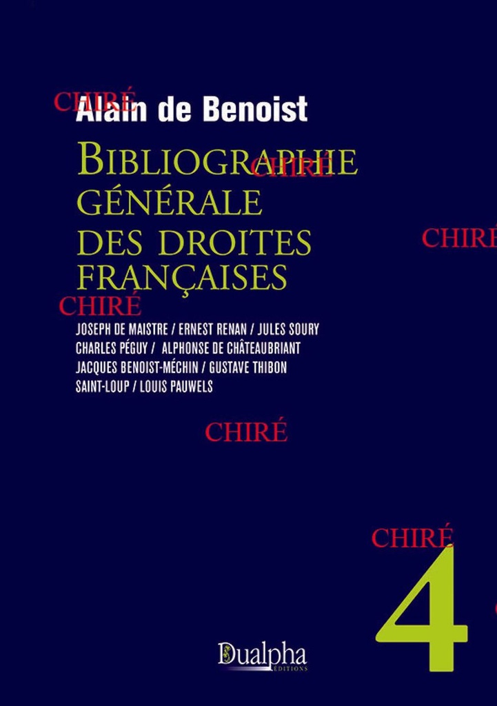 Bibliographie générale des droites françaises - 04 - Nouvelle édition révisée et complétée
