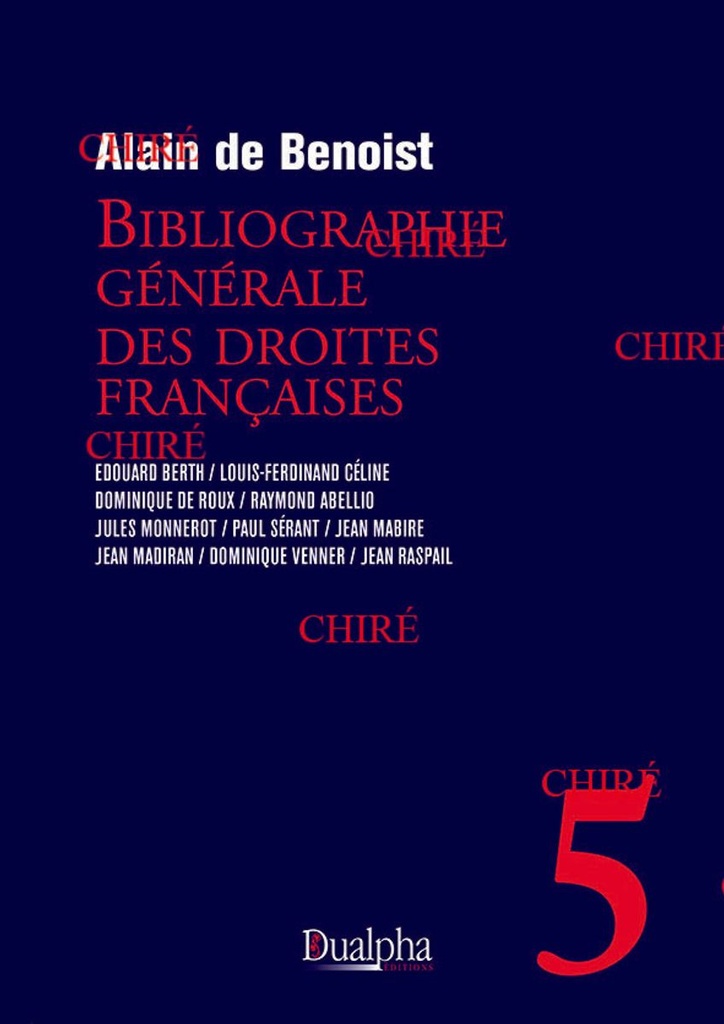 Bibliographie générale des droites françaises - 05 - Nouvelle édition révisée et complétée