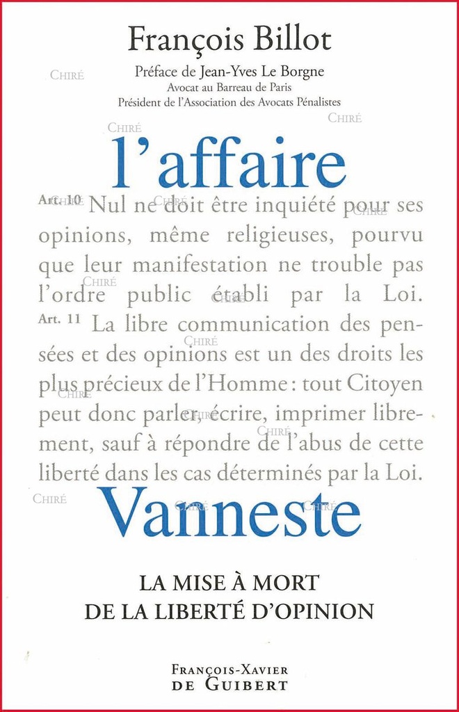 L´affaire Vanneste - La mise à mort de la liberté d´opinion