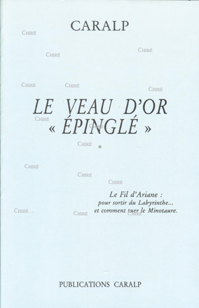 Essais T2 - Le Veau d´or ´épinglé´