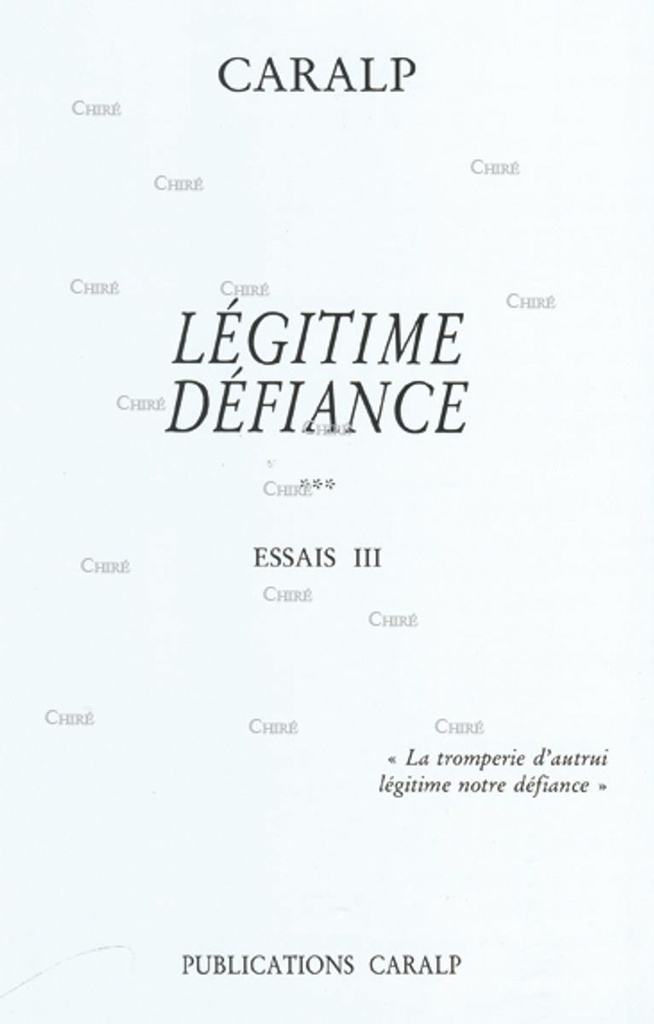 Essais T3 - Légitime défiance