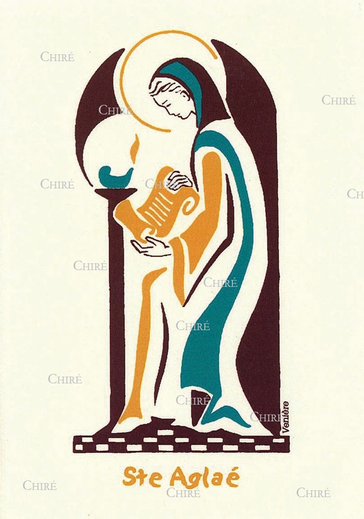 Carte double - Aglaé Sainte (Prénoms correspondants : Aglaïa - Aglaïane - Aglaonéma)