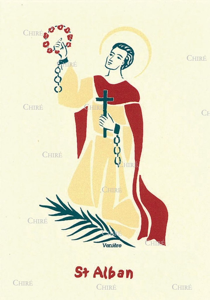 Carte double - Alban Saint (Prénom correspondant : Alba - Albain - Albane - Albe - Auban - Aubane)