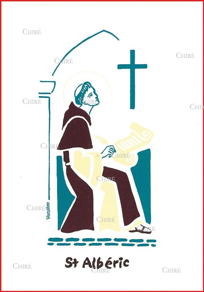 Carte double - Albéric Saint (Prénoms correspondants : Auberi - Aubérie - Aubery - Aubrey - Aubry)