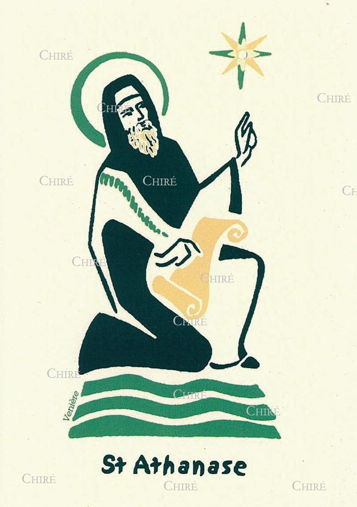 Carte double - Athanase Saint (Prénom correspondant : Aranàsi)
