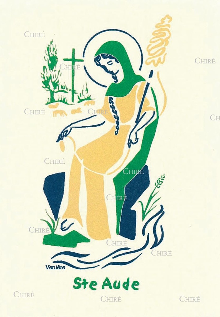 Carte double - Aude Sainte (Prénoms correspondants : Aoda - Audie - Eodez)