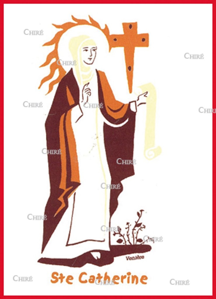 Carte double - Catherine de Sienne Sainte