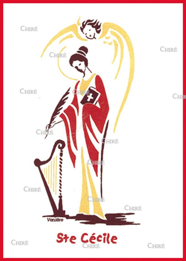 Carte double - Cécile Sainte (Prénoms correspondants : Célia - Cecilia - Aziliz - Xixili - Shéila)