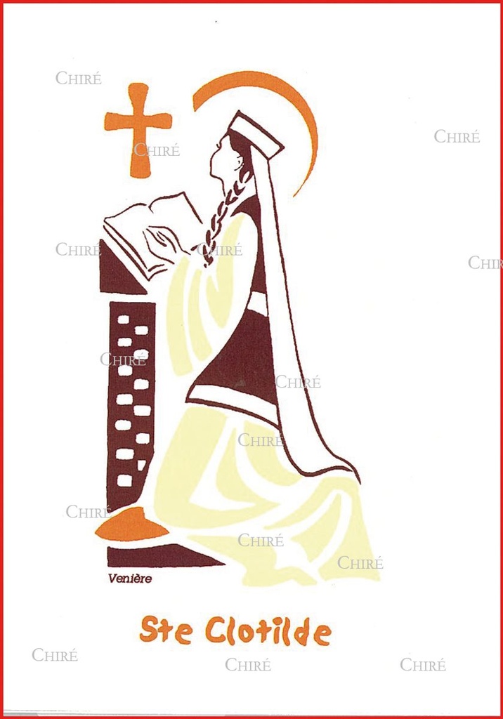 Carte double - Clotilde Sainte (Prénoms correspondants : Klotilda - Tilda)