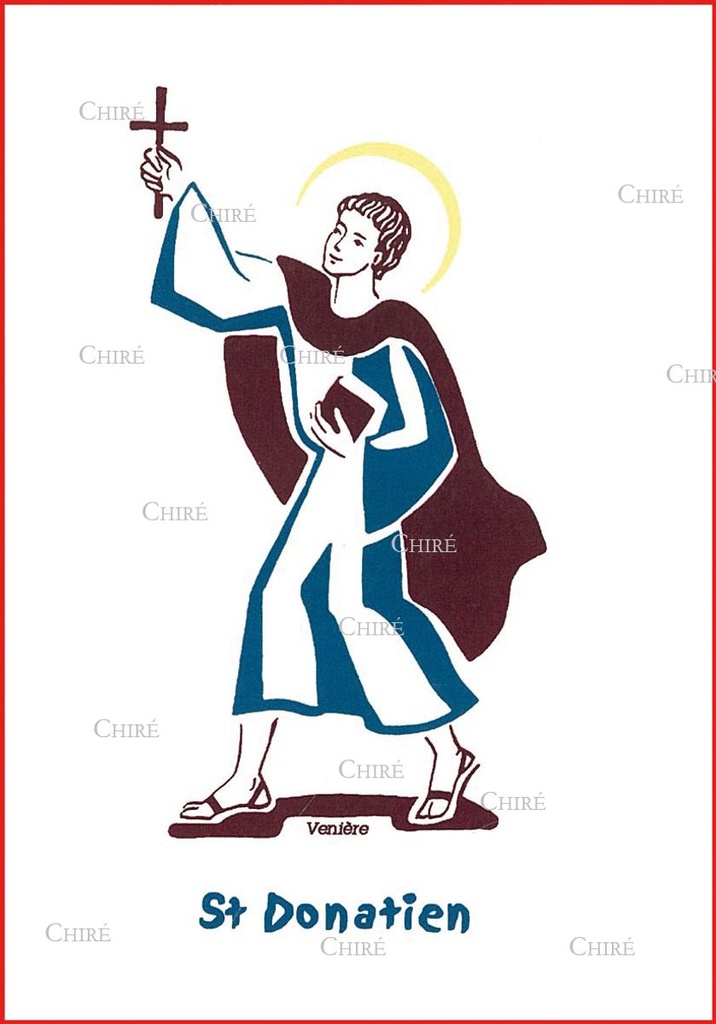 Carte double - Donatien Saint (Prénoms correspondants : Donasian - Donatiane - Donatienne)