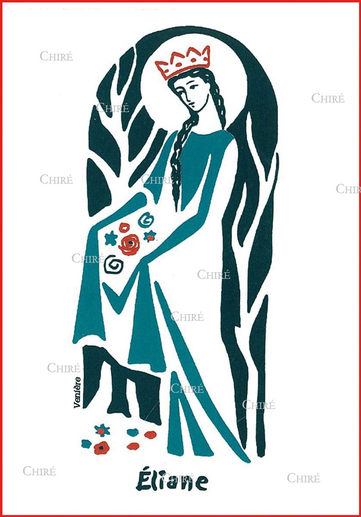 Carte double - Eliane (Prénoms correspondants : Babette - Bettine - Betty - Eliane - Elise -Elsa - Leslie - Lily - Elisbeth - Lise - Lisette - Lizzie)