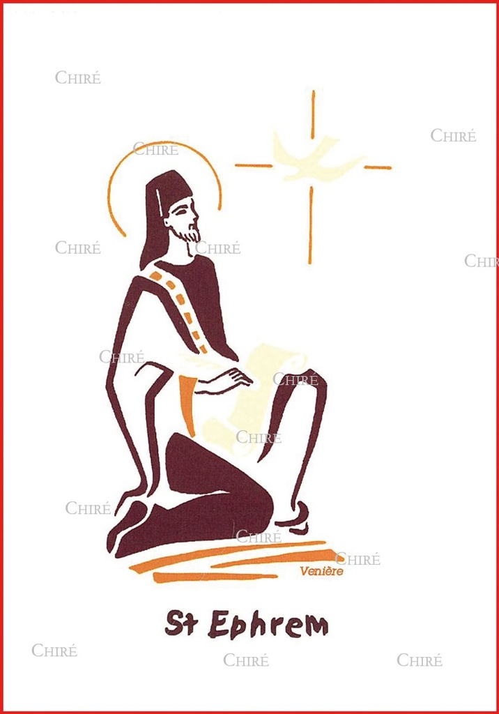 Carte double - Ephrem Saint (Prénom correspondant : Ephraïm)