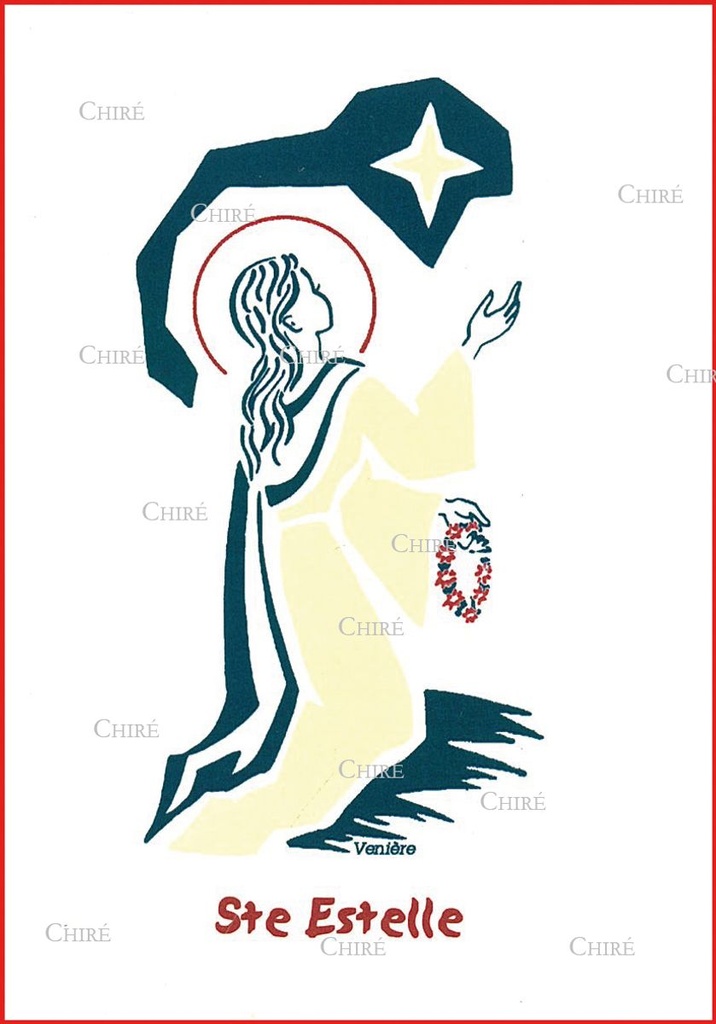 Carte double - Estelle Sainte (Prénoms correspondants : Sterenn en breton - Izarne en basque - Stella)