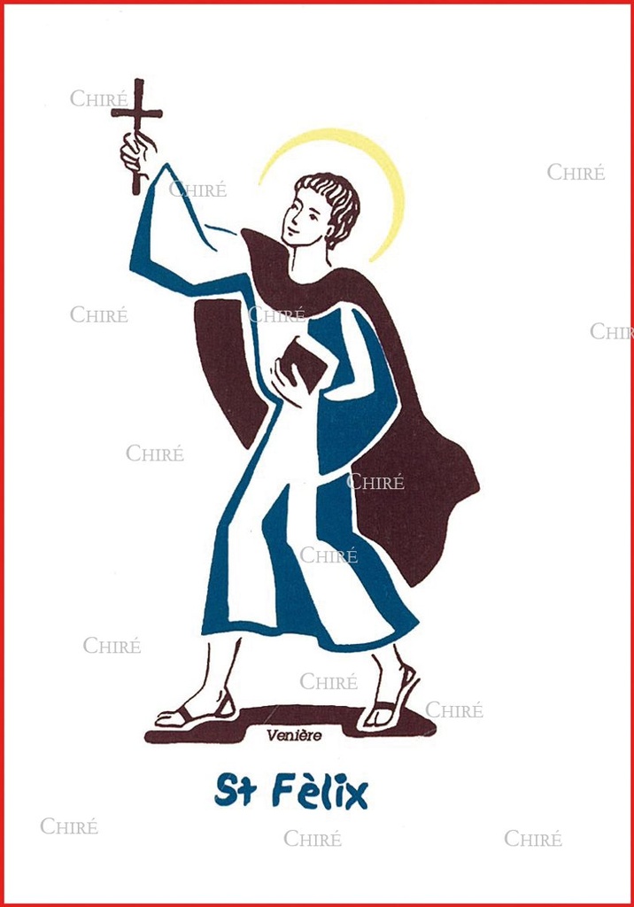 Carte double - Félix Saint  (Prénoms correspondants : Felice - Féliz)