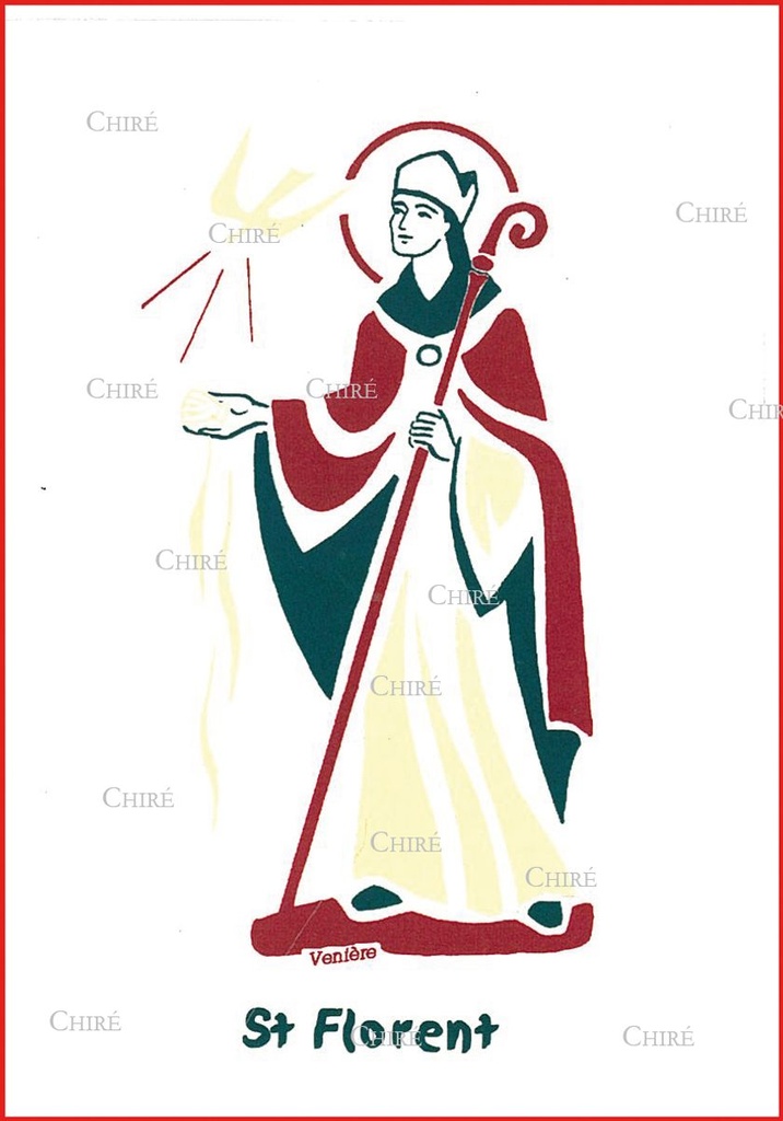 Carte double - Florent Saint (Prénoms correspondants : Fiorenzo - Floran - Floréal - Florins)