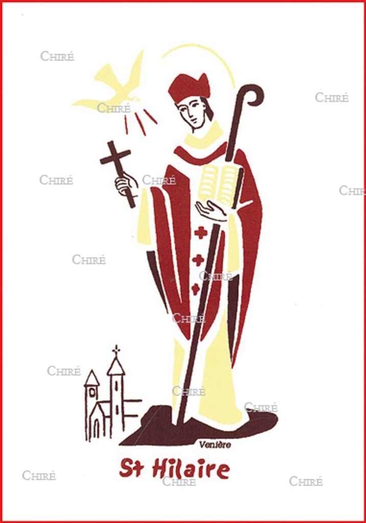 Carte double - Hilaire Saint (Prénoms correspondant : Chély - Hilaria - Hilarion - Hilary - Ilario)