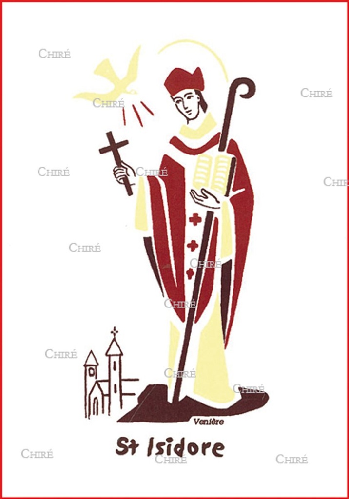 Carte double - Isidore Saint (Prénom correspondant : Isidor - Zidore)