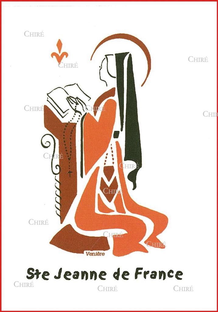 Carte double - Jeanne de France Sainte