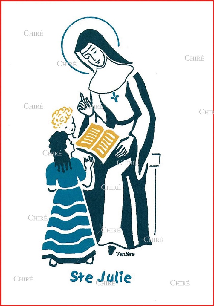 Carte double - Julie Sainte (Prénoms correspondants : Julia - Giulia - Sileas)