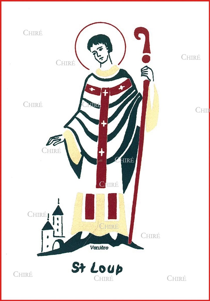 Carte double - Loup Saint