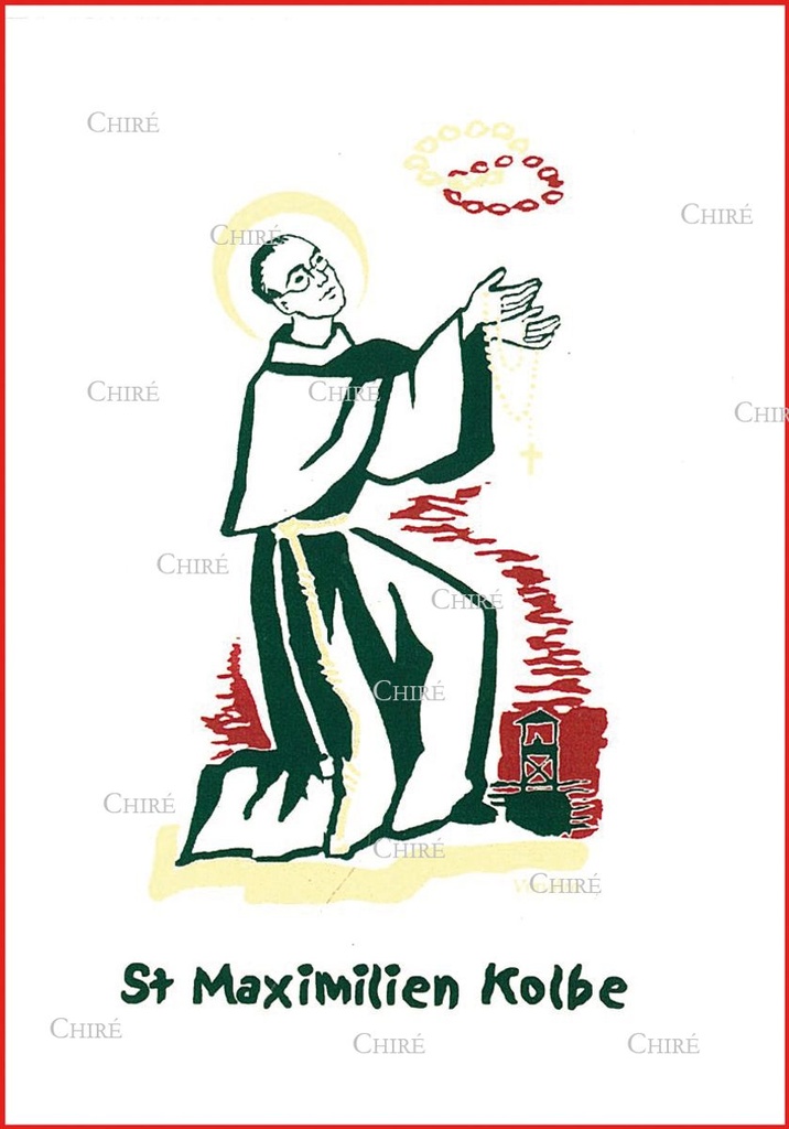 Carte double - Maximilien Kolbe Saint
