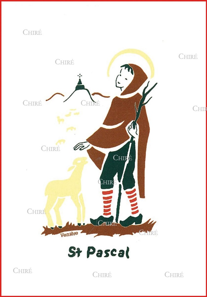 Carte double - Pascal Saint (Prénoms correspondants : Pascale - Pascalet - Pascalin - Pasaline - Pascalis - Pascaloun - Pascau - Pascual - Pasqual)