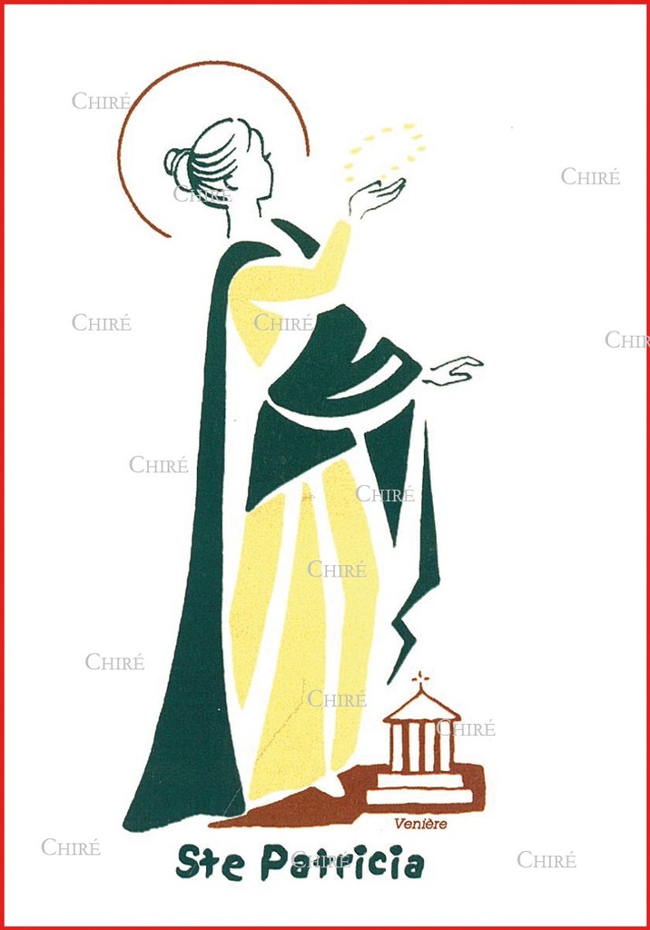 Carte double - Patricia Sainte  (Prénoms correspondants : Padrig - Patrizia - Patty)