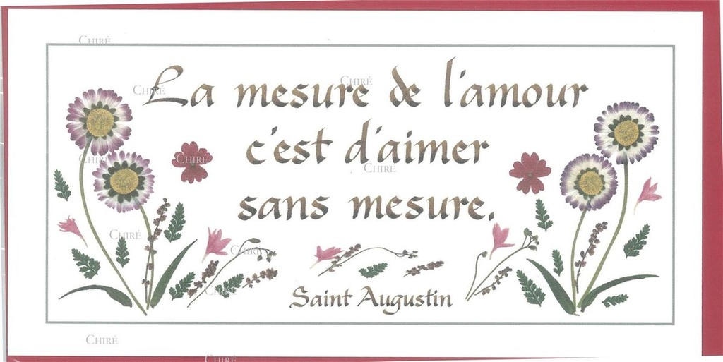 La mesure de l´amour c´est d´aimer sans mesure - CFR-061/St Augustin