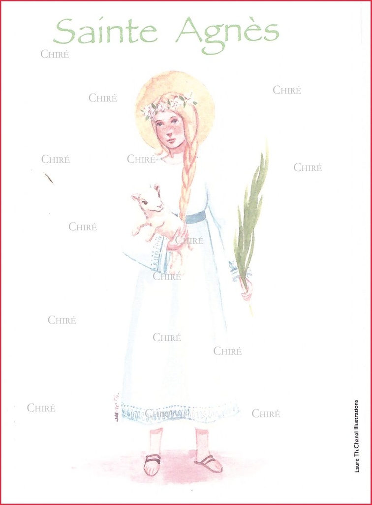 Agnès - Sainte - Aquarelle
