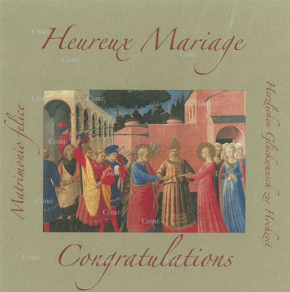Le Mariage de la Vierge - Heureux Mariage - Herzlichen Glückiounsch zur Hochzeit - Congratulations - Matrimonio felice -DA-698