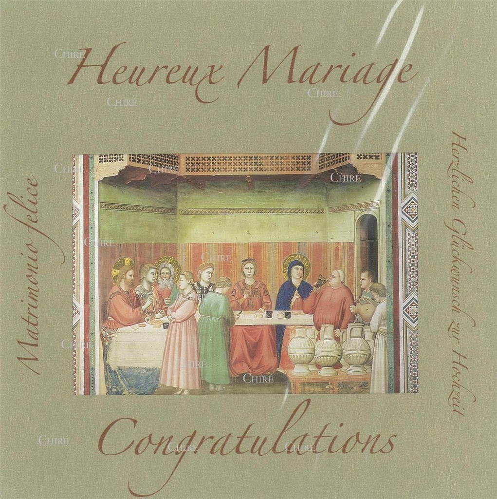 Les Noces de Cana - Heureux Mariage - Herzlichen Glückiounsch zur Hochzeit - Congratulations - Matrimonio felice - DA-699