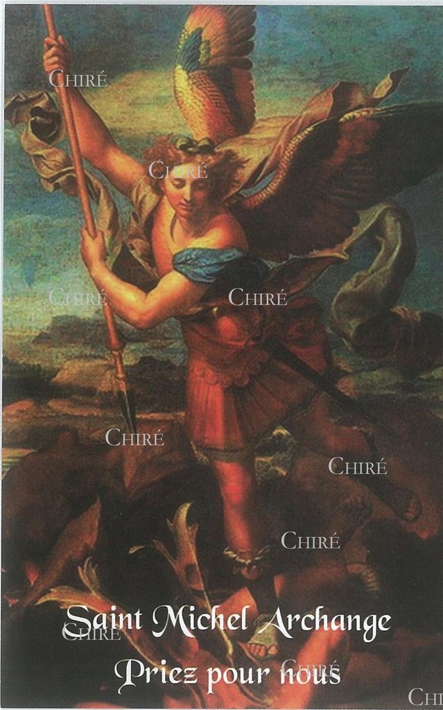 Carte plastifiée - Saint Michel Archange - Priez pour nous - 23