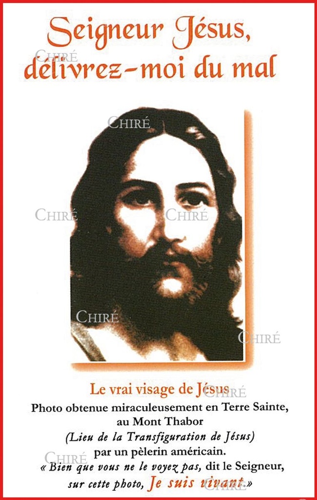 Carte plastifiée - Seigneur Jésus délivez-moi du mal - 16