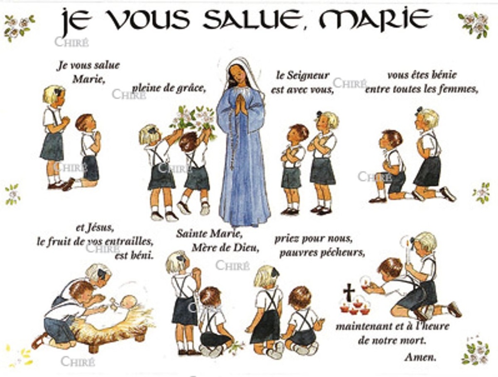 Carte Je vous salue Marie