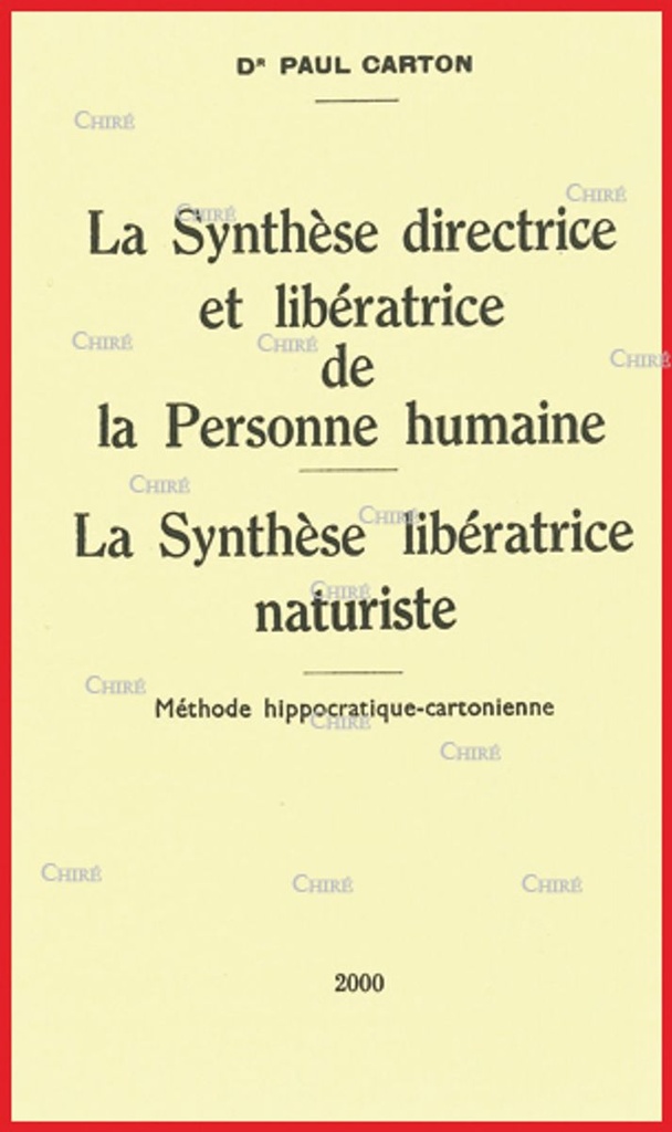 La synthèse directrice et libératrice de la personne humaine