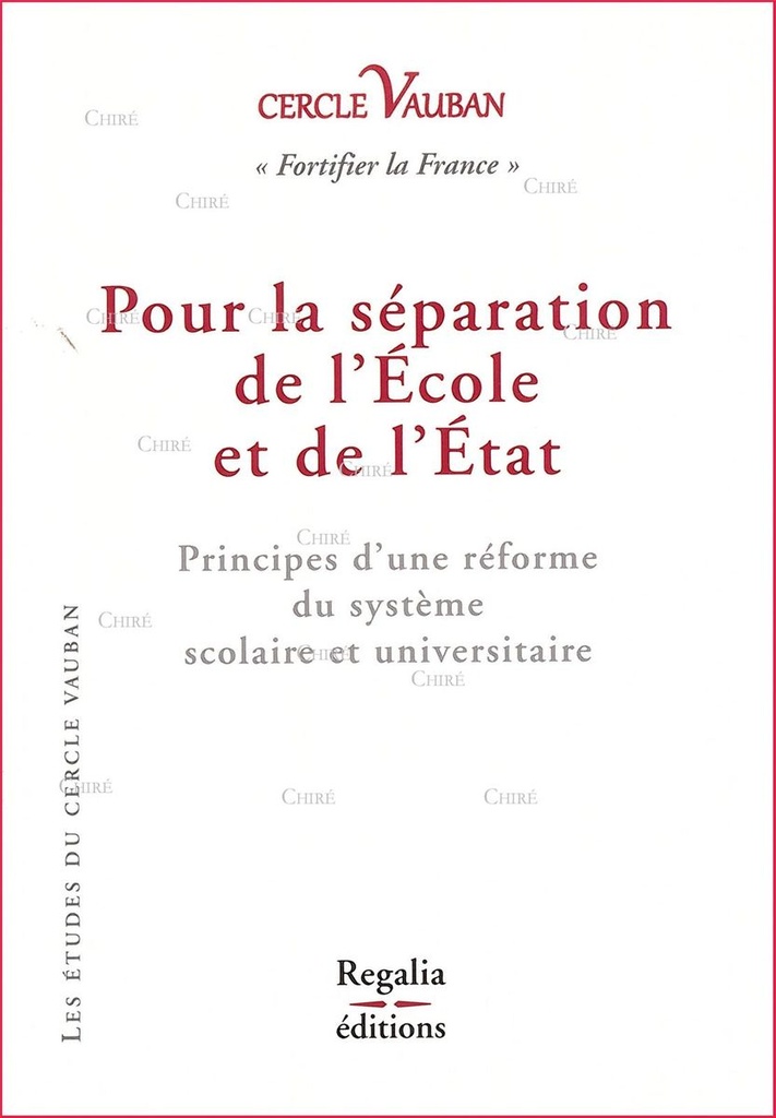 Pour la séparation de l´Ecole et de l´Etat