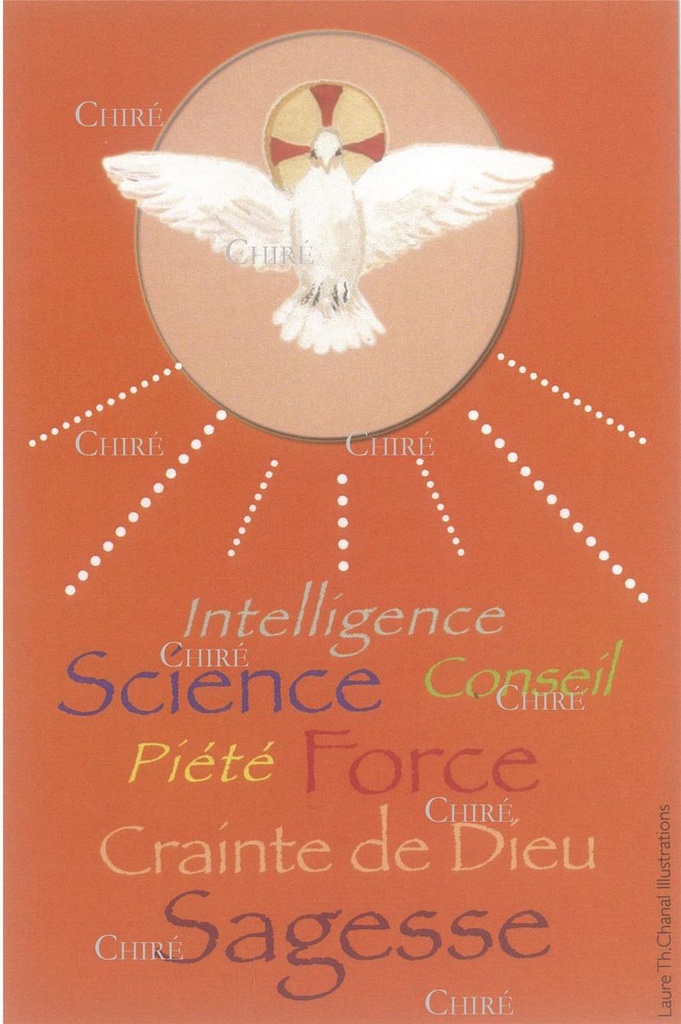 Image de confirmation - Intelligence - Science - Conseil - Piété - Force - Crainte de Dieu - Sagesse (orange)