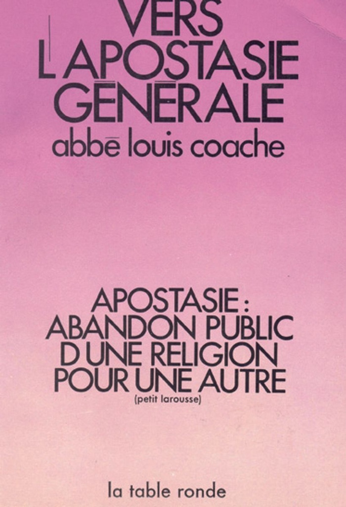 Vers l´apostasie générale