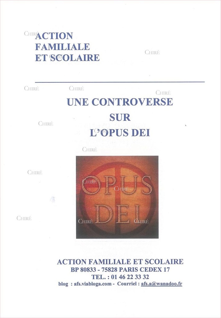 Une controverse sur l´Opus Dei