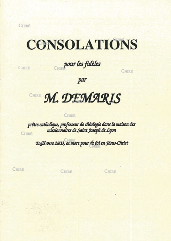 Consolations pour les fidèles