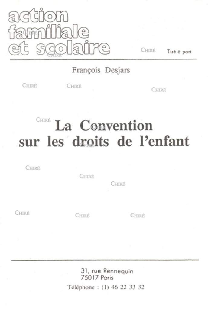 La convention sur les Droits de l´Enfant