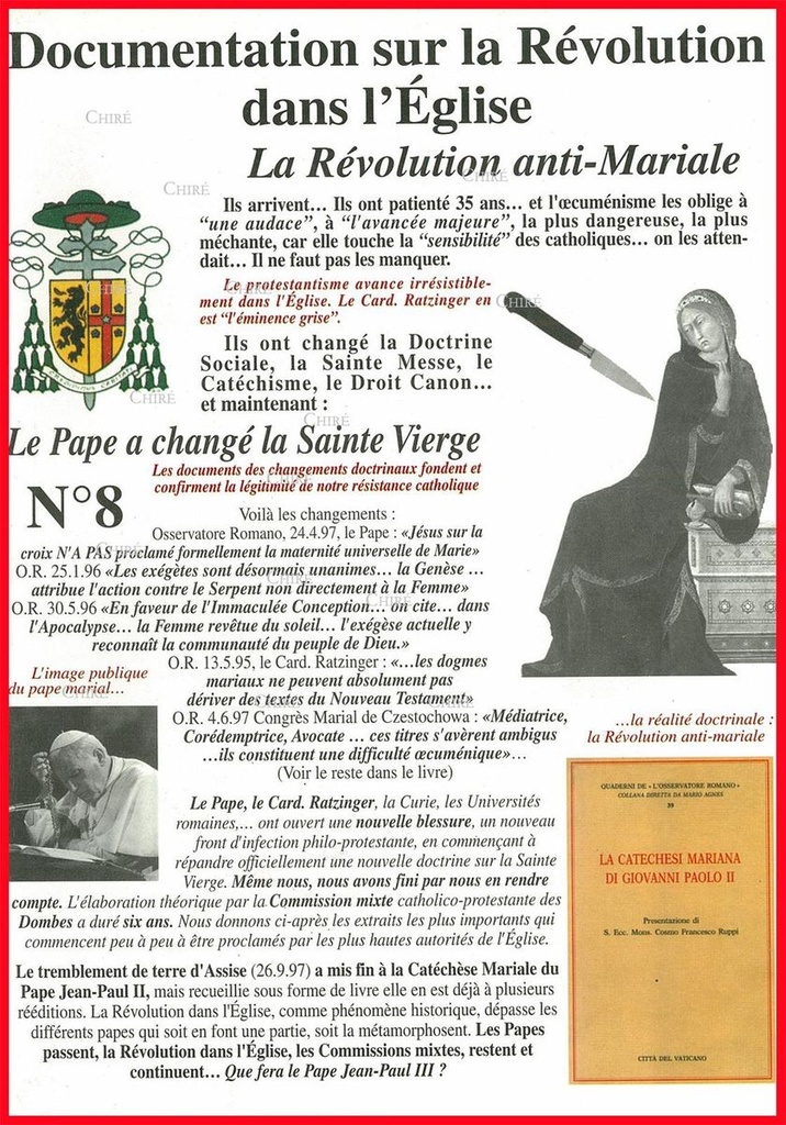 N°08 : La Révolution anti-mariale. Le Pape a changé la Sainte Vierge
