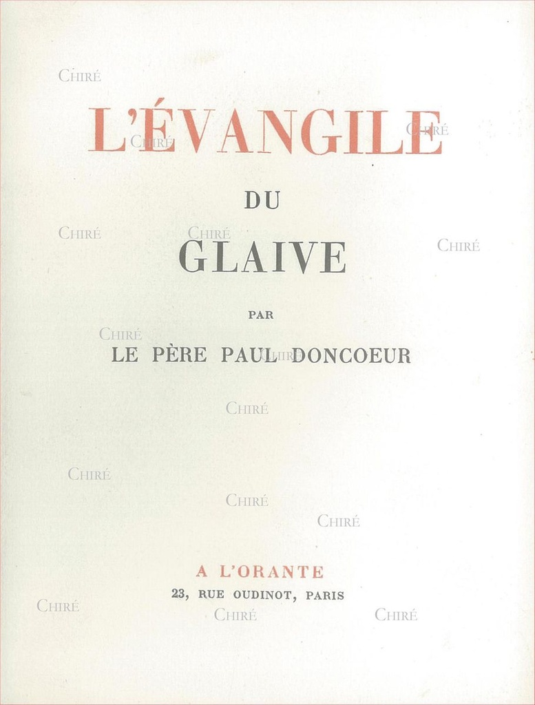 L´Evangile du glaive