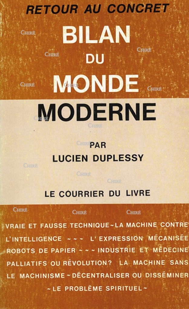 Bilan du monde moderne